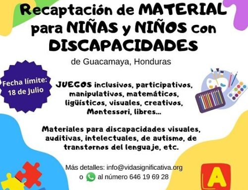 Campaña de recaptación de material para la infancia con diversidades funionales de Honduras